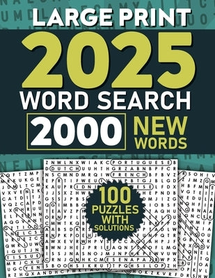 2025 Word Search for Adults Large Print, 2000 Words: Word Search Puzzle Books, Word Find Book, Word Searches by Bidden, Laura