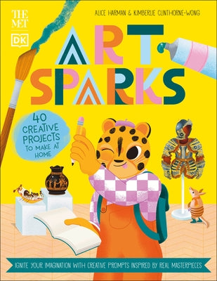Paperback book titled "The Met Art Sparks" by DK Publishing, featuring creative prompts inspired by famous masterpieces.