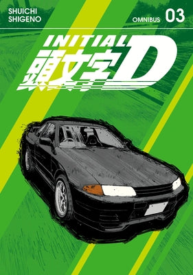 Paperback of Initial D Omnibus 3 featuring volumes 5 and 6 by Kodansha Comics, with colorful manga cover art visible.