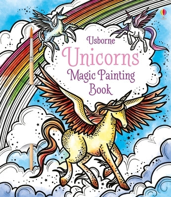 Unicorns Magic Painting Book by Usborne Books, paperback with colorful unicorn-themed illustrations for creative painting fun.