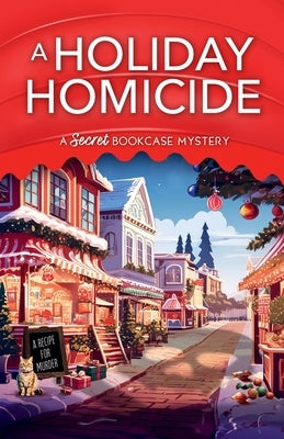 Paperback copy of "A Holiday Homicide" mystery novel by Storm Publishing Ltd, showing the book cover with holiday-themed design.