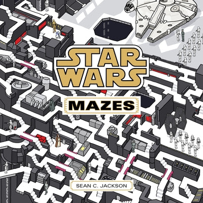 Paperback Star Wars Mazes book by Chronicle Books featuring colorful maze pages with Star Wars characters and scenes.