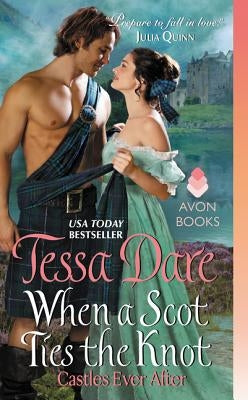 Mass market paperback of "When a Scot Ties the Knot" by Avon Books, showing the book cover with Scottish-inspired artwork.