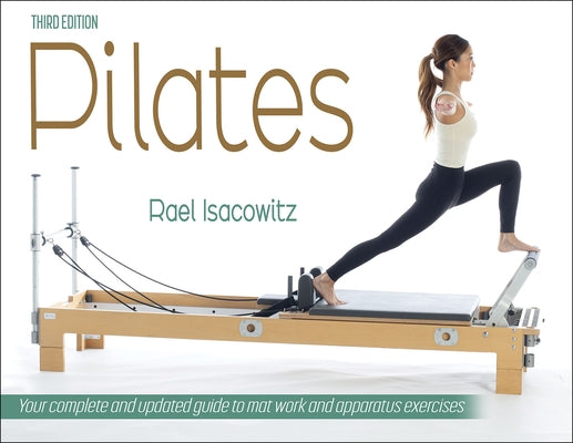 Paperback Pilates book by Human Kinetics Publishers featuring exercise illustrations and instructional content.