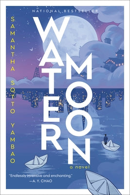Paperback of Water Moon by Random House Worlds, featuring a cover image with artistic moon and water design.