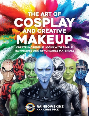 Paperback book titled "The Art of Cosplay and Creative Makeup" by Rockport Publishers, featuring colorful makeup and cosplay costume ideas.