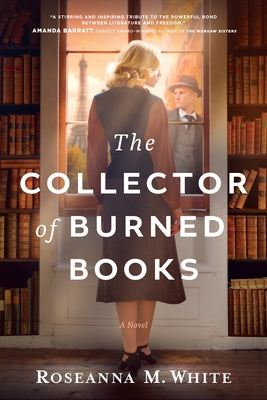 Paperback of The Collector of Burned Books by Tyndale Fiction featuring a dark, atmospheric cover with burned book imagery.