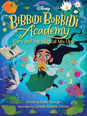Paperback book titled Disney Bibbidi Bobbidi Academy #1: Rory and the Magical Mixups by Disney Random House, featuring colorful cover art.