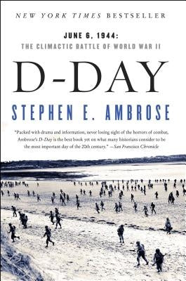 Paperback book titled "D-Day: June 6, 1944" by Simon & Schuster featuring a historical military battle scene on the cover.