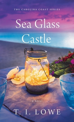 Sea Glass Castle mass market paperback book by Tyndale Fiction with colorful cover depicting a castle and sea glass elements.