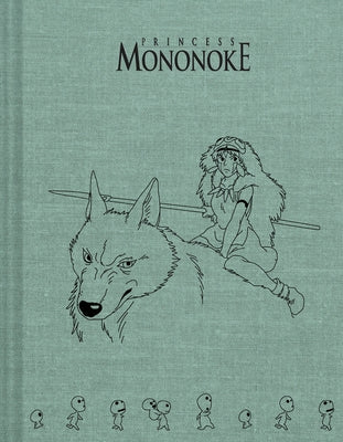 Studio Ghibli Princess Mononoke sketchbook by Chronicle Books with illustrated cover and blank pages for drawing or sketching.