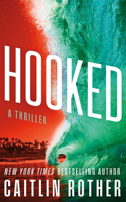 Paperback copy of "Hooked: A Thriller" by Thomas & Mercer, featuring the book cover with dark and intense imagery.