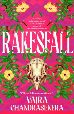 Paperback of Rakesfall by Tor Books featuring a colorful, illustrated cover with fantasy-themed artwork and title text.