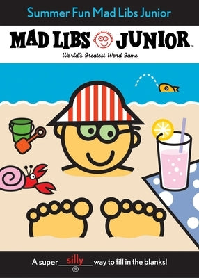 Paperback Summer Fun Mad Libs Junior game with colorful illustrated pages for kids to fill in and complete funny stories.