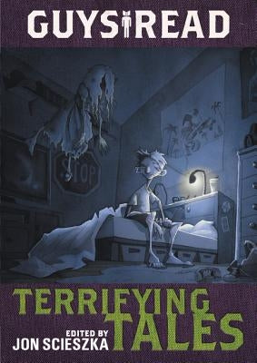 Paperback of Guys Read Terrifying Tales by Walden Pond Press, featuring dark, spooky illustrations on the cover.