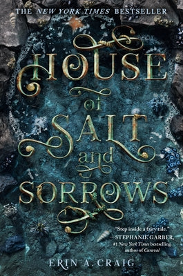 Paperback of House of Salt and Sorrows by Ember featuring a dark, mysterious cover with intricate illustrations.