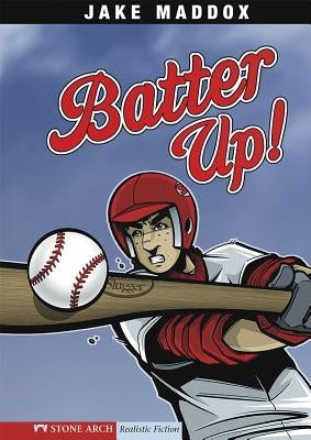 Batter Up! paperback book by Stone Arch Books featuring a colorful sports-themed cover with children playing baseball.