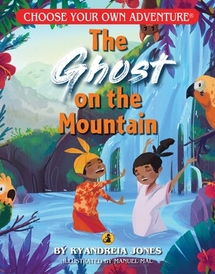 Choose Your Own Adventure Jr. The Ghost on the Mountain paperback book with colorful cover featuring a spooky mountain scene.