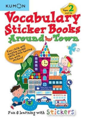 Kumon Vocabulary Sticker Books Around Town Paperback Kumon Publishing North America