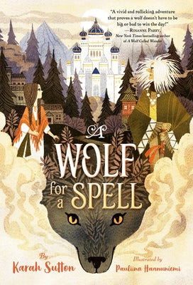 Paperback copy of "A Wolf for a Spell" by Yearling Books featuring a whimsical cover illustration of a wolf character.