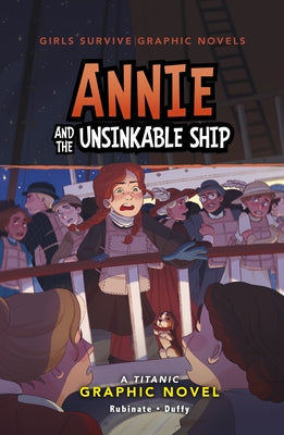 Paperback Titanic graphic novel titled Annie and the Unsinkable Ship by Stone Arch Books featuring colorful illustrations of the Titanic.