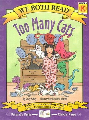 Paperback of Too Many Cats: Level K by Treasure Bay featuring colorful illustrated cats on the cover.