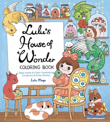 Paperback coloring book by Walter Foster Publishing featuring whimsical creatures and cozy scenes to color.