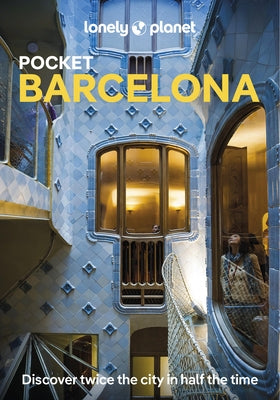Paperback Lonely Planet Pocket Barcelona travel guide featuring colorful city maps and key attractions for travelers.