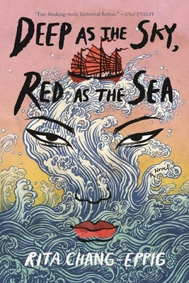 Paperback of Deep as the Sky, Red as the Sea by Bloomsbury Publishing, showing the front cover with vibrant red and blue artwork.