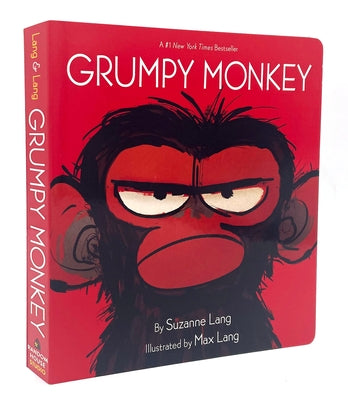 Colorful Grumpy Monkey board book by Random House Studio, featuring a playful monkey character on the cover.