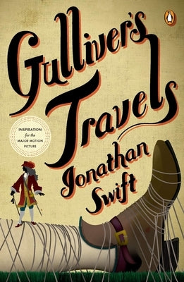 Paperback edition of Gulliver's Travels by Penguin Books, showing the front cover with colorful illustrations and title text.