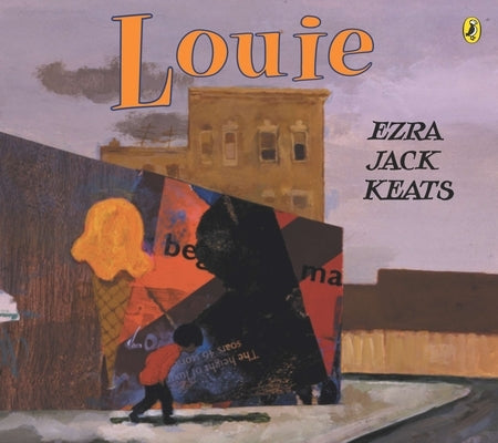 Paperback copy of Louie by Puffin Books featuring colorful cover art with illustrations of the character Louie.
