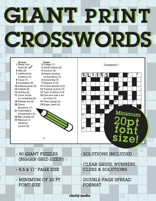 Giant Print Crosswords by Media, Clarity
