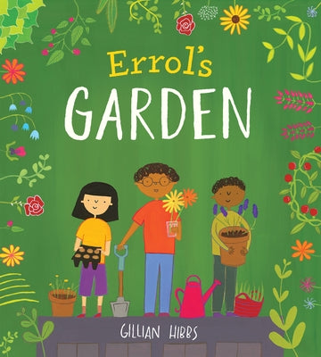 Paperback copy of Errol's Garden 8x8 Edition by Child's Play International, featuring colorful garden illustrations.