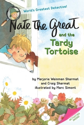 Paperback of Nate the Great and the Tardy Tortoise by Yearling Books, featuring colorful cover art with Nate and a tortoise.