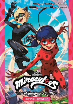 Paperback manga omnibus of Miraculous: Tales of Ladybug & Cat Noir by Kodansha Comics, featuring colorful cover art and spine details.