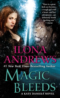 Cover of the mass market paperbound book "Magic Bleeds" by Ace Books, featuring fantasy artwork with mystical elements.