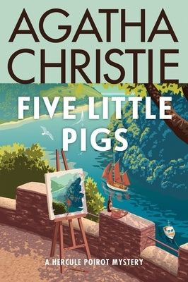 Paperback edition of "Five Little Pigs" by Agatha Christie, a Hercule Poirot mystery, published by William Morrow & Company.