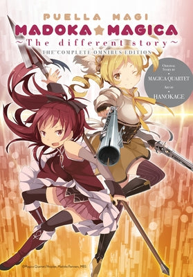 Paperback of Puella Magi Madoka Magica: The Different Story omnibus edition by Yen Press, featuring colorful cover art.