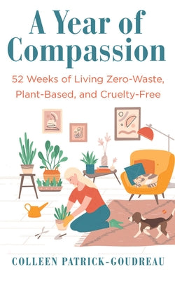 Paperback book titled "Year of Compassion" by Island Press, featuring a cover with eco-friendly and cruelty-free themes.