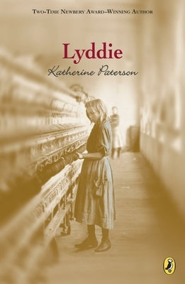 Paperback of Lyddie by Puffin Books, showing the book cover with title and colorful illustration.