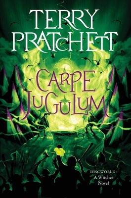 Paperback of Carpe Jugulum: A Discworld Novel by Harper Paperbacks, showing the front cover with colorful artwork.