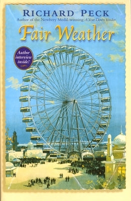 Paperback of Fair Weather novel by Puffin Books showing the front cover with colorful illustrations and title text.