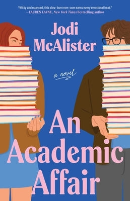 Paperback of "An Academic Affair" by Atria Books, featuring a cover with academic-themed artwork and title text.