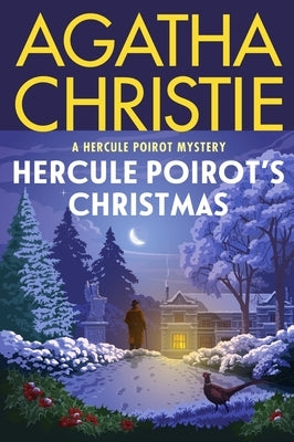 Paperback of Hercule Poirot's Christmas mystery novel by William Morrow & Company, featuring a festive holiday cover design.