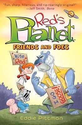 Paperback of Friends and Foes from Red's Planet Book 2 by Abrams Fanfare, showing the book cover with colorful illustrations.