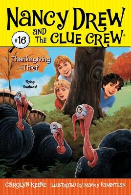 Paperback of Thanksgiving Thief by Aladdin Paperbacks featuring colorful cover art with a playful illustration.