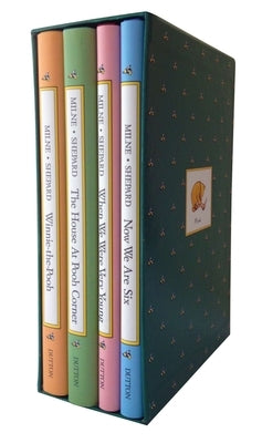 Pooh's Library boxed set by Dutton Books for Young Readers featuring classic Winnie the Pooh stories in colorful book covers.