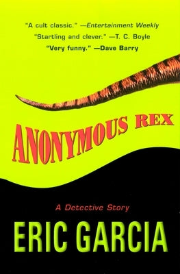 Paperback of Anonymous Rex novel by Berkley Books, featuring cover art with a mysterious, futuristic urban scene.