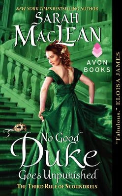 Mass market paperback of "No Good Duke Goes Unpunished" by Avon Books, featuring a cover with romantic historical novel artwork.
